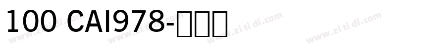 100 CAI978字体转换